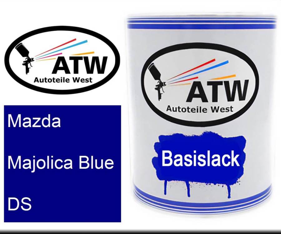 Mazda, Majolica Blue, DS: 1L Lackdose, von ATW Autoteile West.